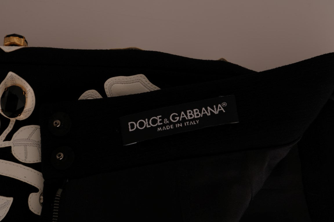 Чорно-біла барокова спідниця-олівець у стилі бароко Dolce &amp; Gabbana