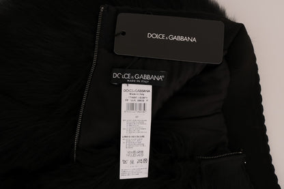 Елегантні чорні хутряні міні-шорти Dolce &amp; Gabbana