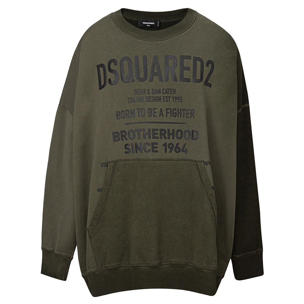 Зелений бавовняний светр Dsquared²