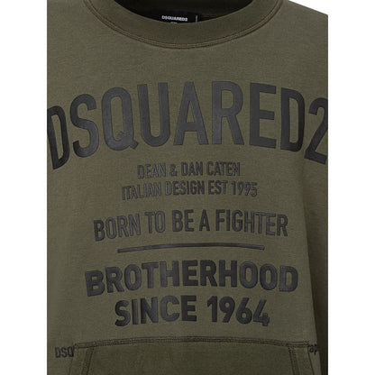 Зелений бавовняний светр Dsquared²