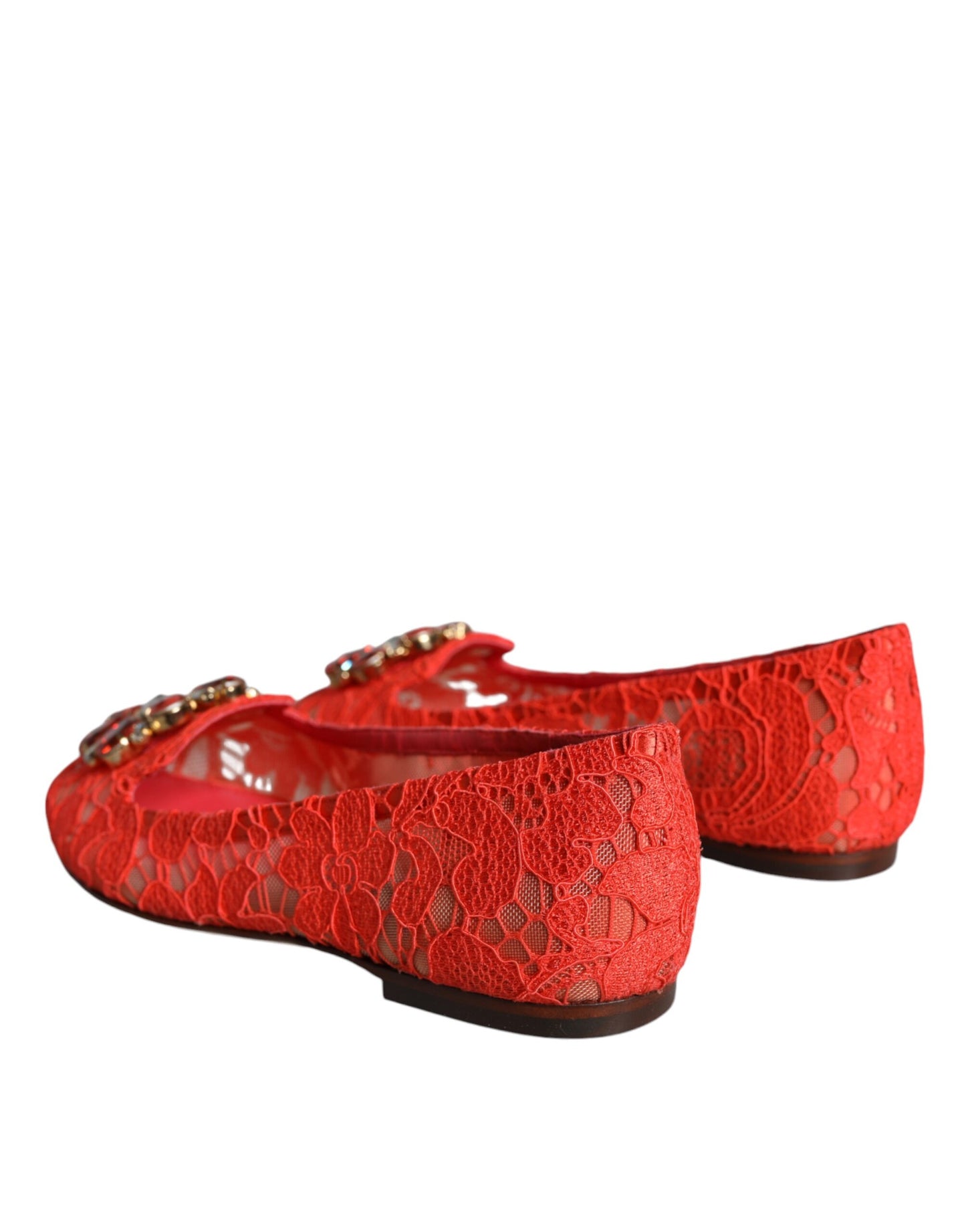 Балетки Dolce &amp; Gabbana Coral Lace Crystal. Лофери