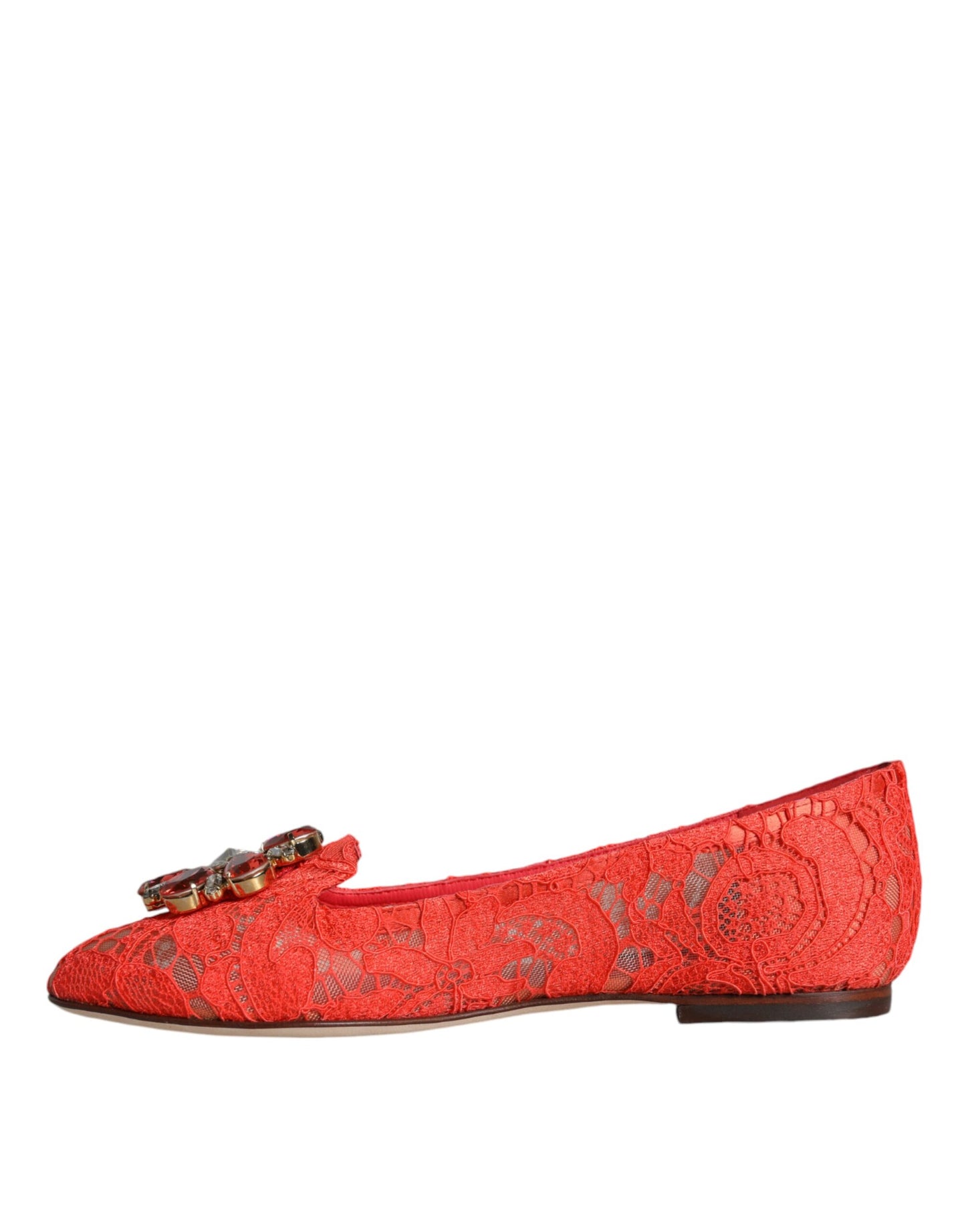 Балетки Dolce &amp; Gabbana Coral Lace Crystal. Лофери