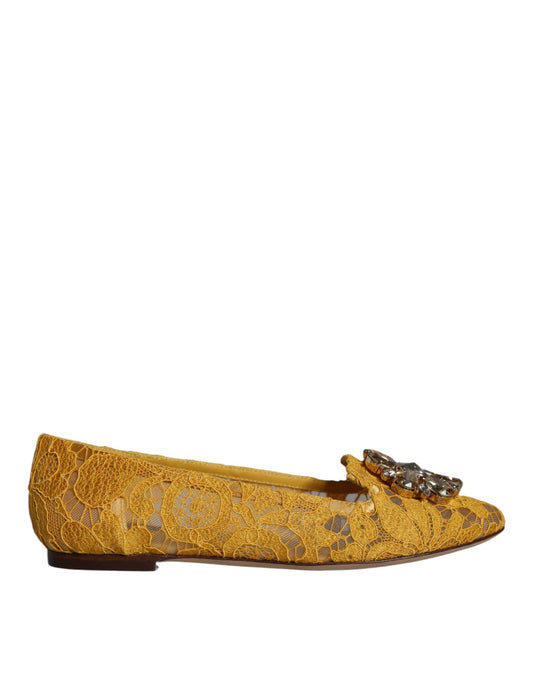 Балетки Dolce &amp; Gabbana з гірчицею і кришталем