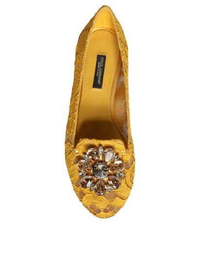 Балетки Dolce &amp; Gabbana з гірчицею і кришталем