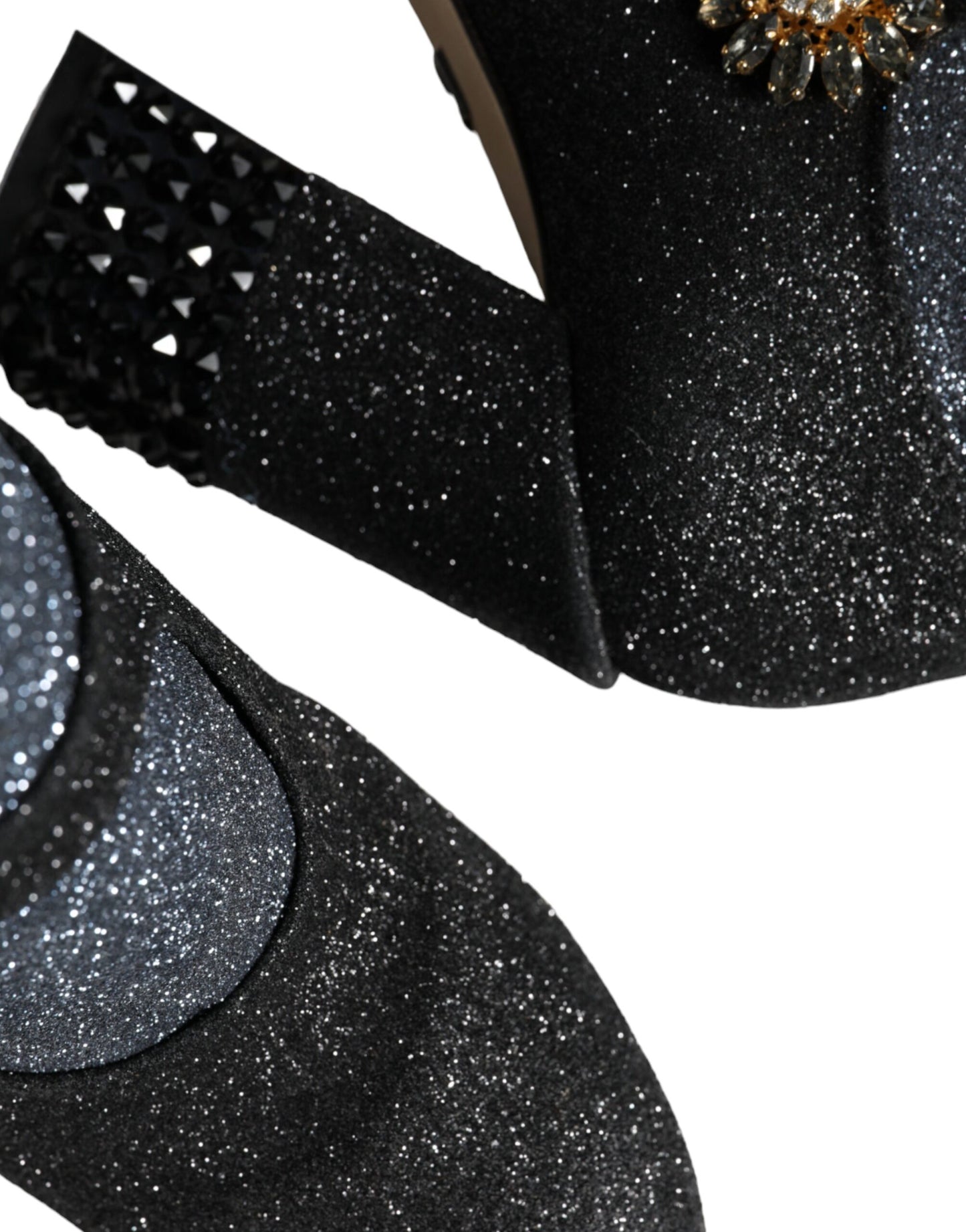 Черевики Dolce &amp; Gabbana Black Crystal Mary Janes Booties