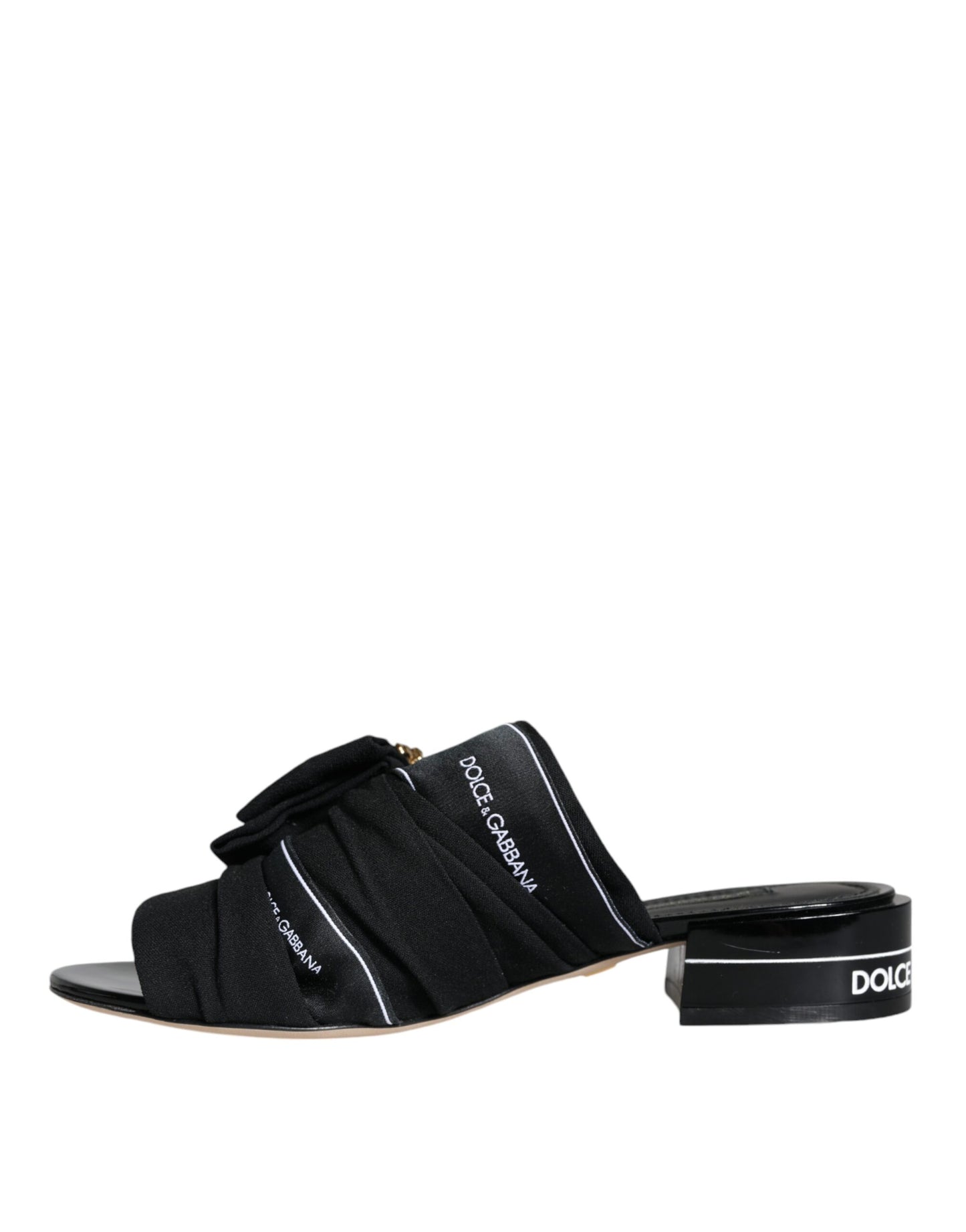 Босоніжки Dolce &amp; Gabbana Black White Crystal Slides
