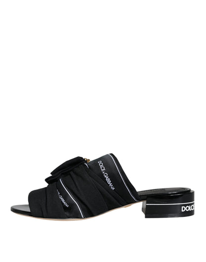 Босоніжки Dolce &amp; Gabbana Black White Crystal Slides