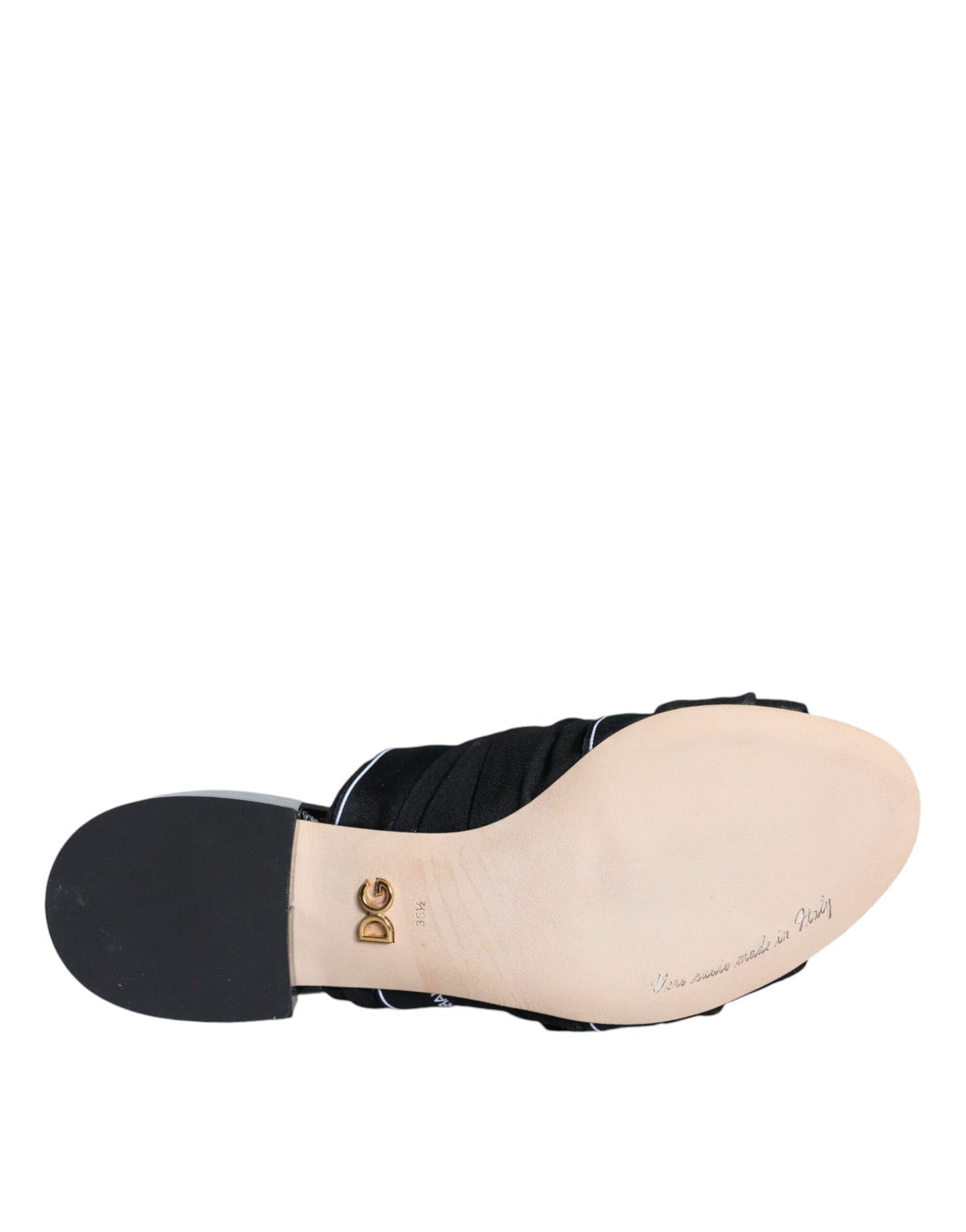 Босоніжки Dolce &amp; Gabbana Black White Crystal Slides