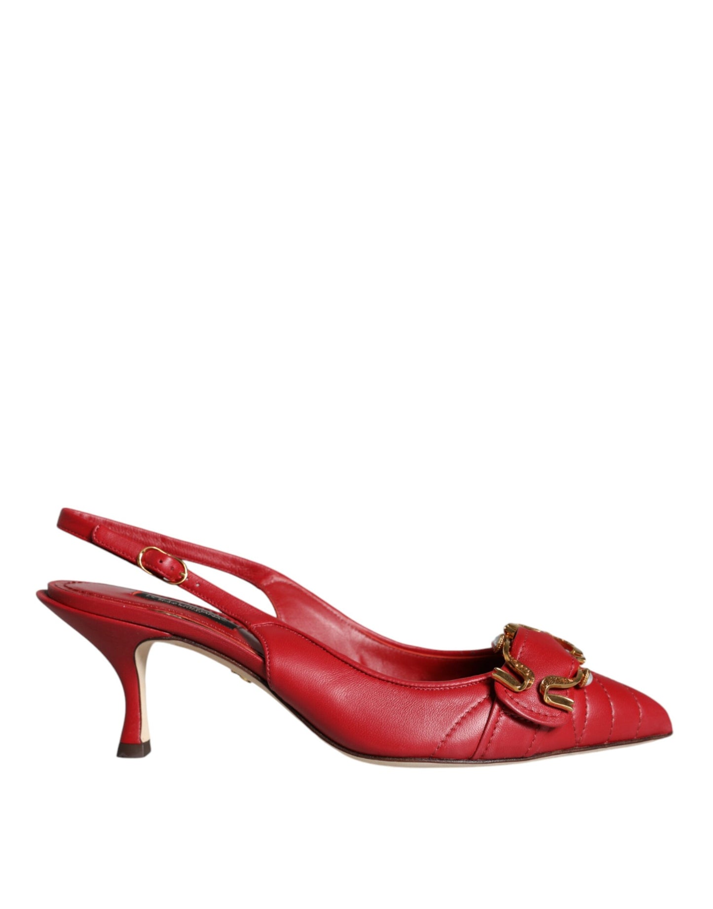 Шкіряні туфлі на підборах Dolce &amp; Gabbana Red Devotion