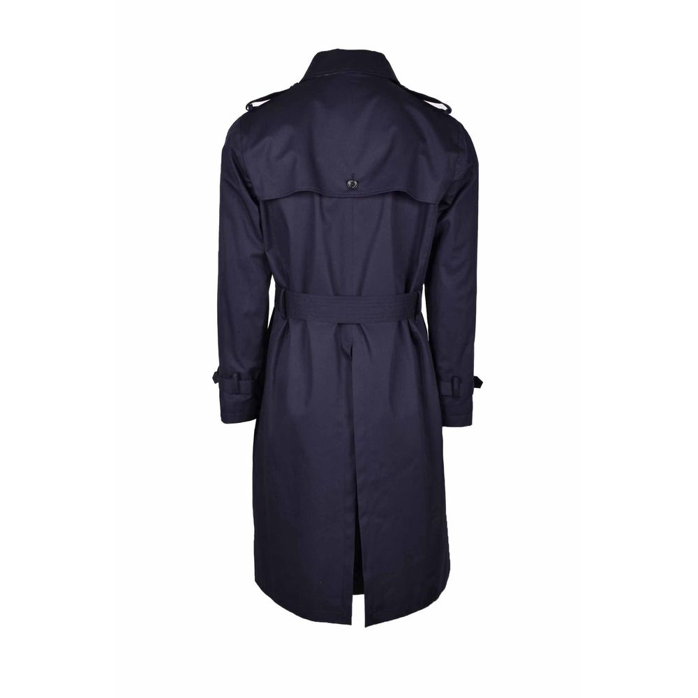 Бавовняна синя куртка Aquascutum