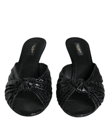 Чорні шкіряні туфлі Dolce &amp; Gabbana