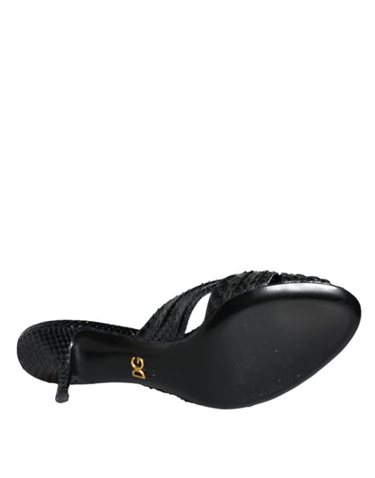 Чорні шкіряні туфлі Dolce &amp; Gabbana