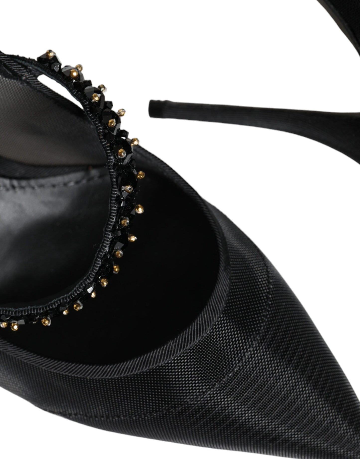 Туфлі-човники Dolce &amp; Gabbana Black Mesh Mary Jane Crystal Heel