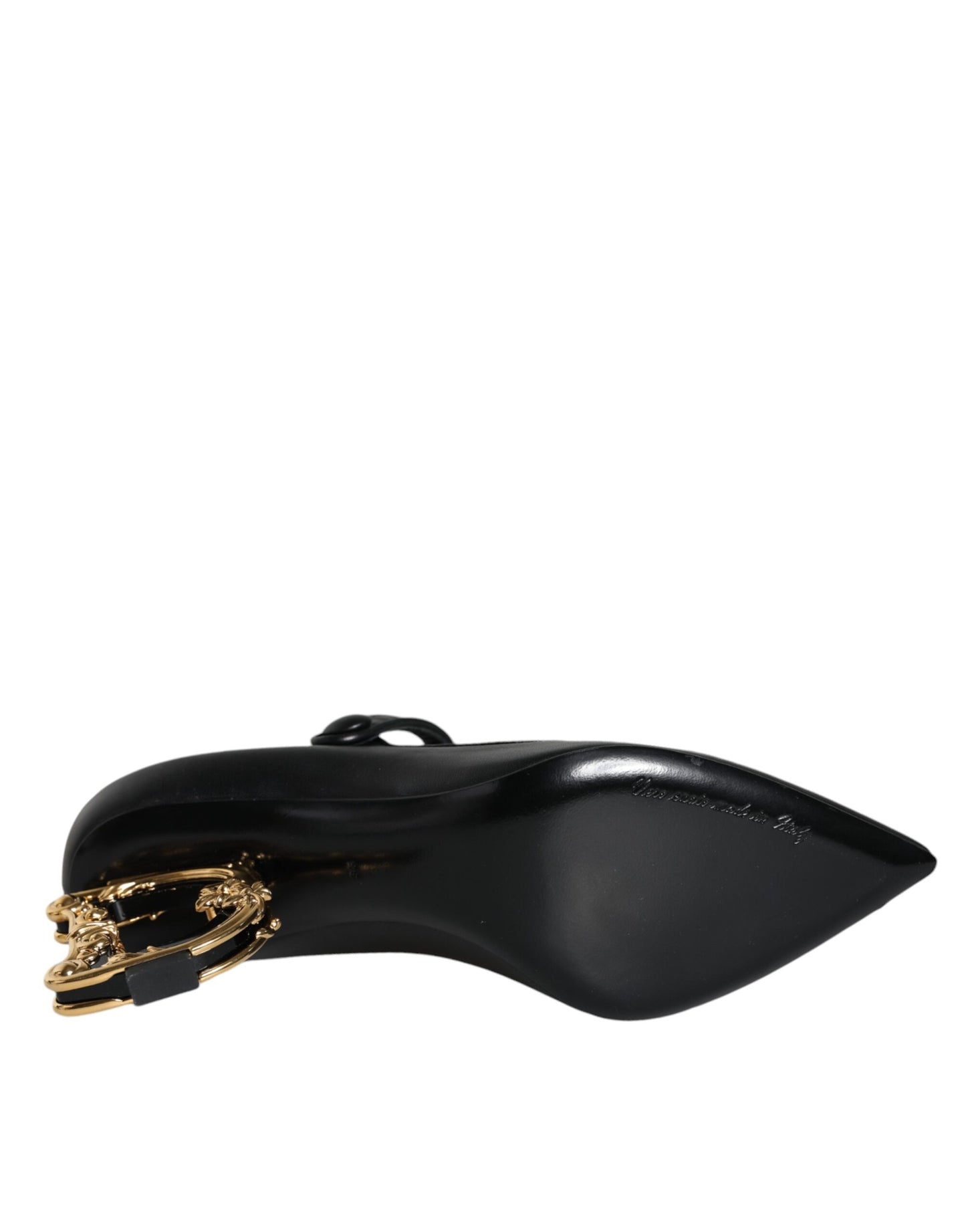 Чорні шкіряні туфлі з логотипом Dolce &amp; Gabbana Туфлі-човники Mary Janes