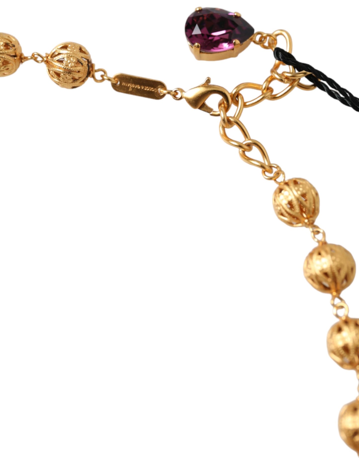 Намисто Dolce &amp; Gabbana Gold Brass Mix Fiori Flowers Crystal Chain