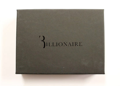 Коричневий шкіряний елегантний чоловічий гаманець Billionaire Italian Couture