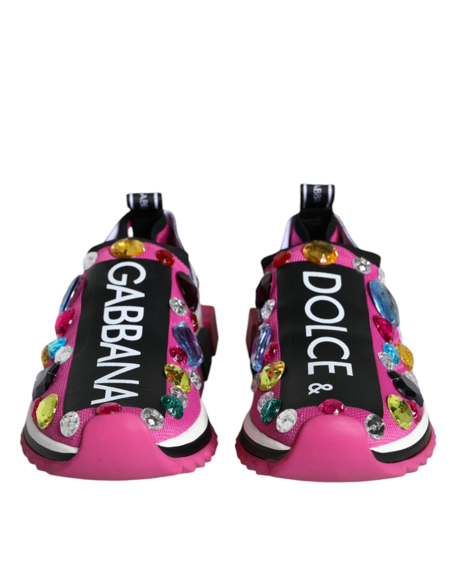 Низькі кросівки Dolce &amp; Gabbana Pink Sorrento Crystals