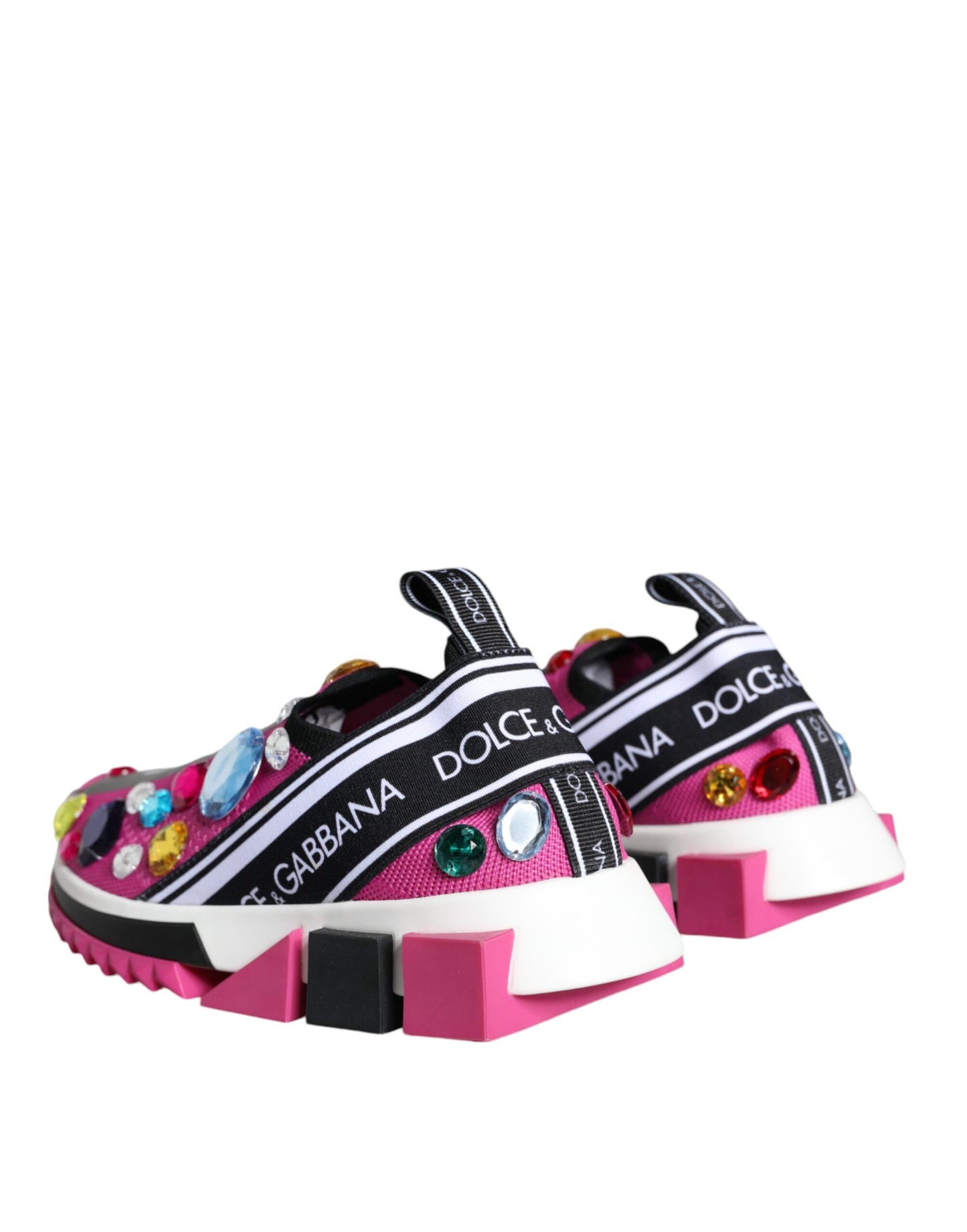 Низькі кросівки Dolce &amp; Gabbana Pink Sorrento Crystals