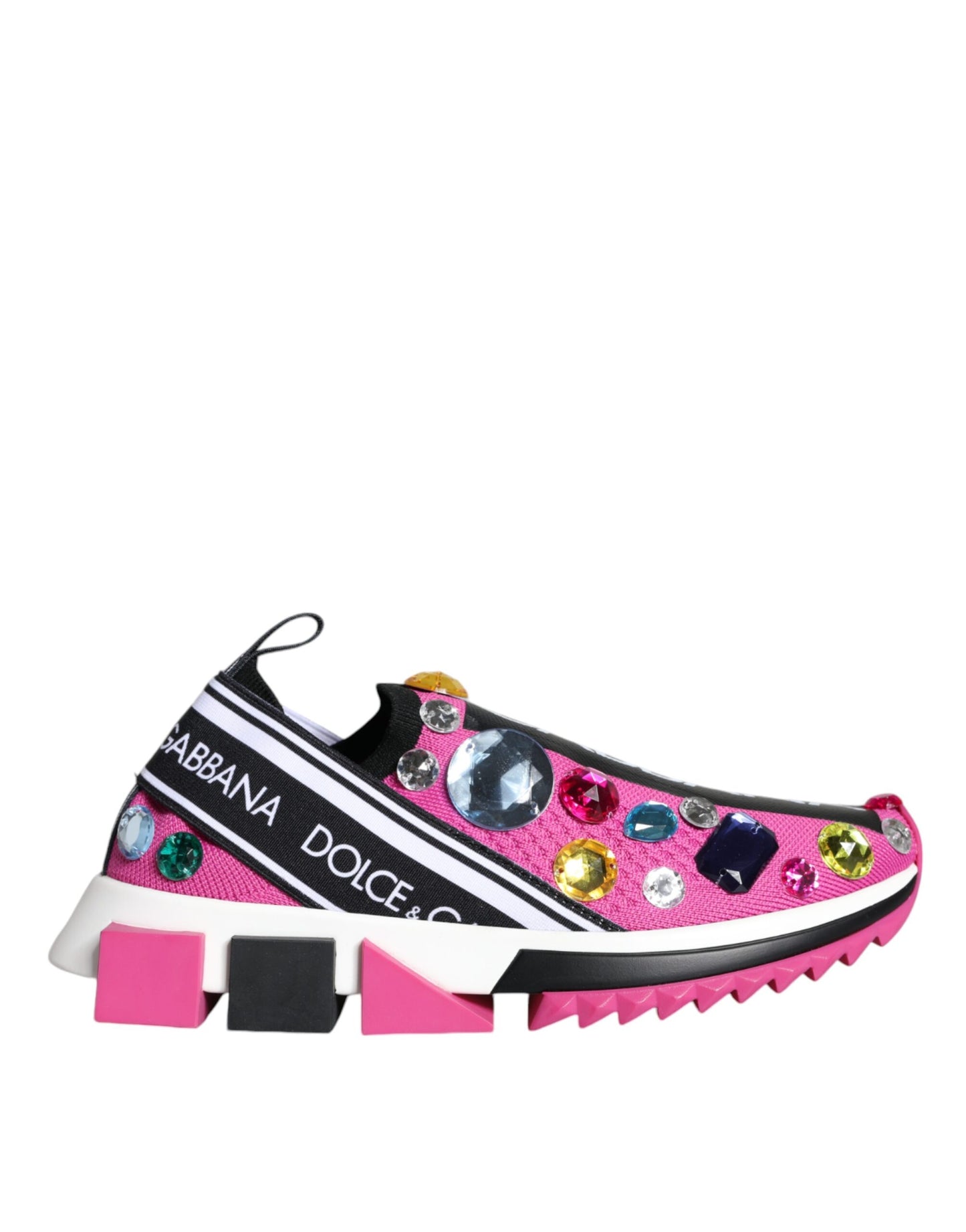 Низькі кросівки Dolce &amp; Gabbana Pink Sorrento Crystals