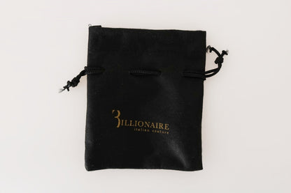 Вишуканий чорний шкіряний чоловічий гаманець Billionaire Italian Couture