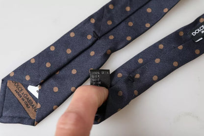 Чоловіча краватка Dolce &amp; Gabbana Black Dotted Fantasy Silk Регульована
