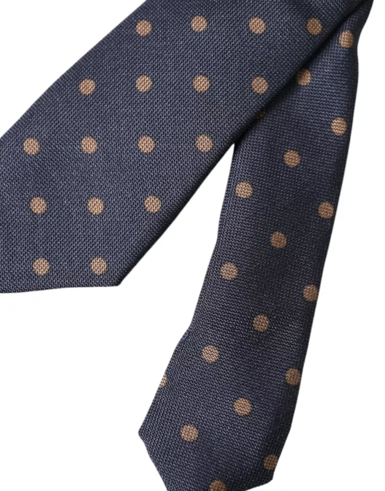 Чоловіча краватка Dolce &amp; Gabbana Black Dotted Fantasy Silk Регульована