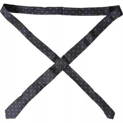 Чоловіча краватка Dolce &amp; Gabbana Black Dotted Fantasy Silk Регульована