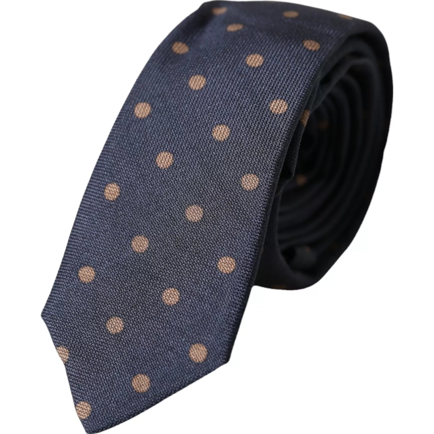 Чоловіча краватка Dolce &amp; Gabbana Black Dotted Fantasy Silk Регульована