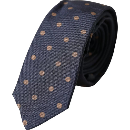 Чоловіча краватка Dolce &amp; Gabbana Black Dotted Fantasy Silk Регульована