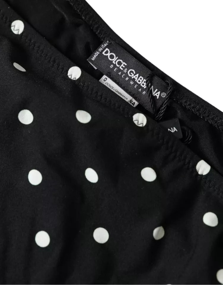 Dolce &amp; Gabbana Чорні купальники в горошок Пляжний одяг Нижнє бікіні