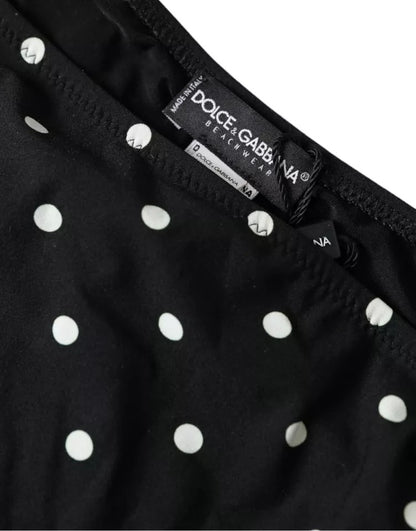 Dolce &amp; Gabbana Чорні купальники в горошок Пляжний одяг Нижнє бікіні