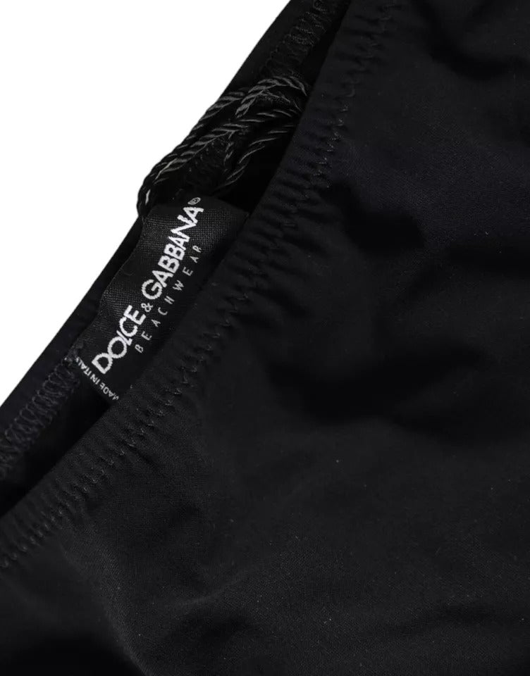Чорні нейлонові купальники Dolce &amp; Gabbana Пляжний одяг Нижнє бікіні