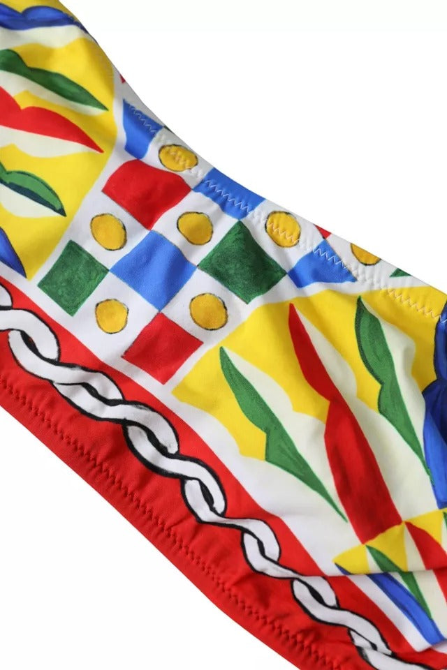 Верхнє бікіні Dolce &amp; Gabbana Multicolor Carretto Bandeau