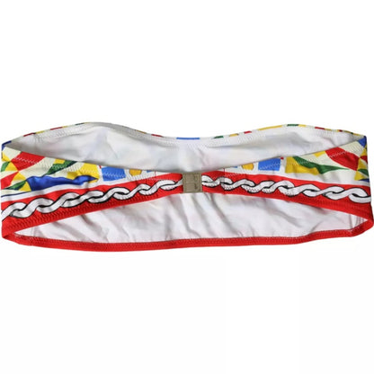 Верхнє бікіні Dolce &amp; Gabbana Multicolor Carretto Bandeau