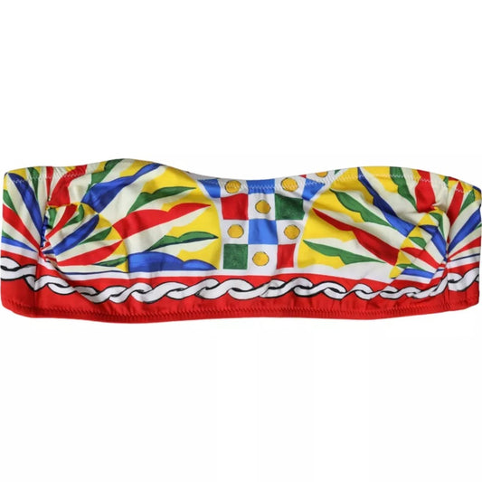 Верхнє бікіні Dolce &amp; Gabbana Multicolor Carretto Bandeau