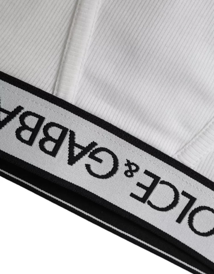 Біла бавовняна білизна Dolce &amp; Gabbana Stretch з фірмовим логотипом