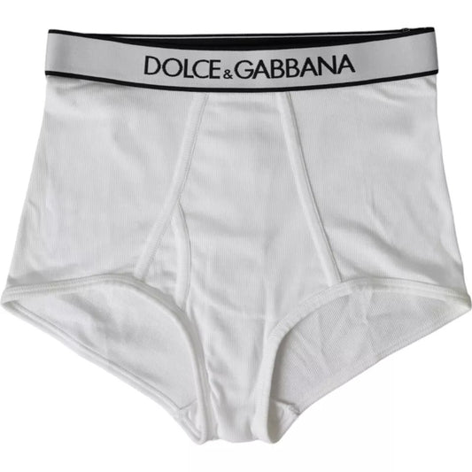 Біла бавовняна білизна Dolce &amp; Gabbana Stretch з фірмовим логотипом