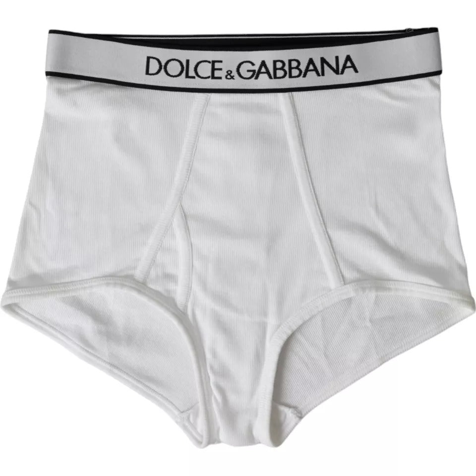 Біла бавовняна білизна Dolce &amp; Gabbana Stretch з фірмовим логотипом