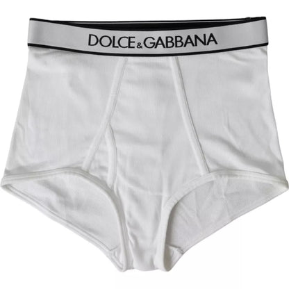 Біла бавовняна білизна Dolce &amp; Gabbana Stretch з фірмовим логотипом