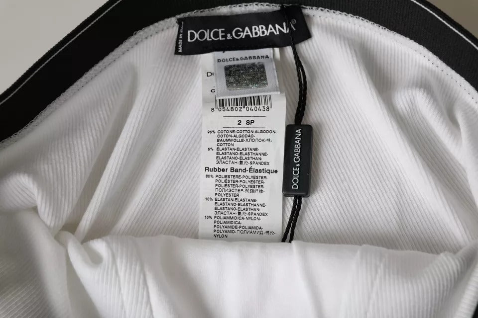 Біла бавовняна білизна Dolce &amp; Gabbana Stretch з фірмовим логотипом