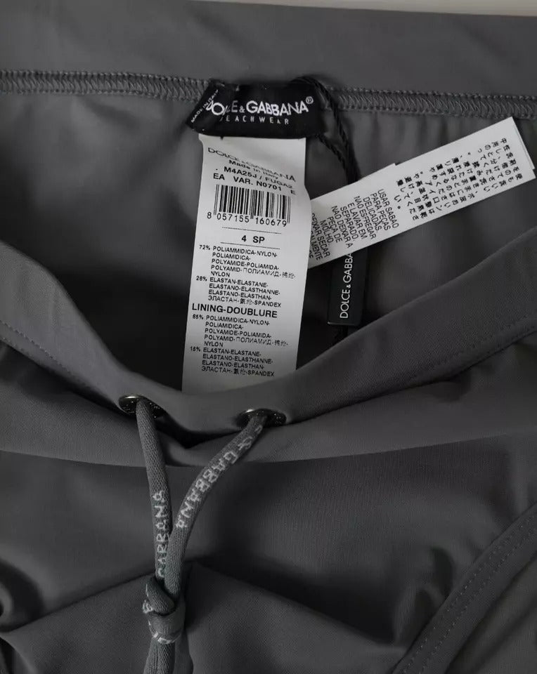 Dolce &amp; Gabbana Темно-сірий логотип DG Beachwear Короткі купальники для чоловіків