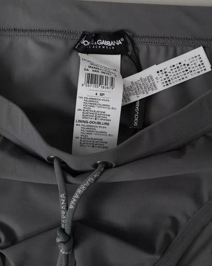 Dolce &amp; Gabbana Темно-сірий логотип DG Beachwear Короткі купальники для чоловіків