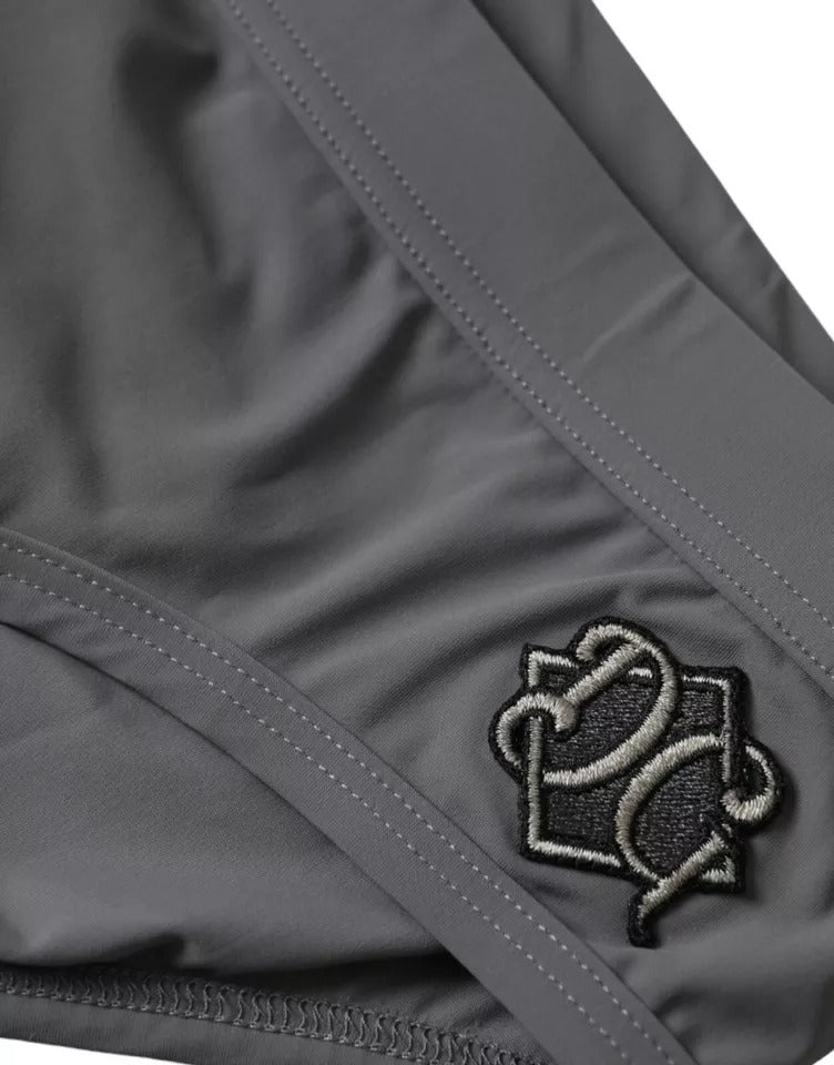 Dolce &amp; Gabbana Темно-сірий логотип DG Beachwear Короткі купальники для чоловіків