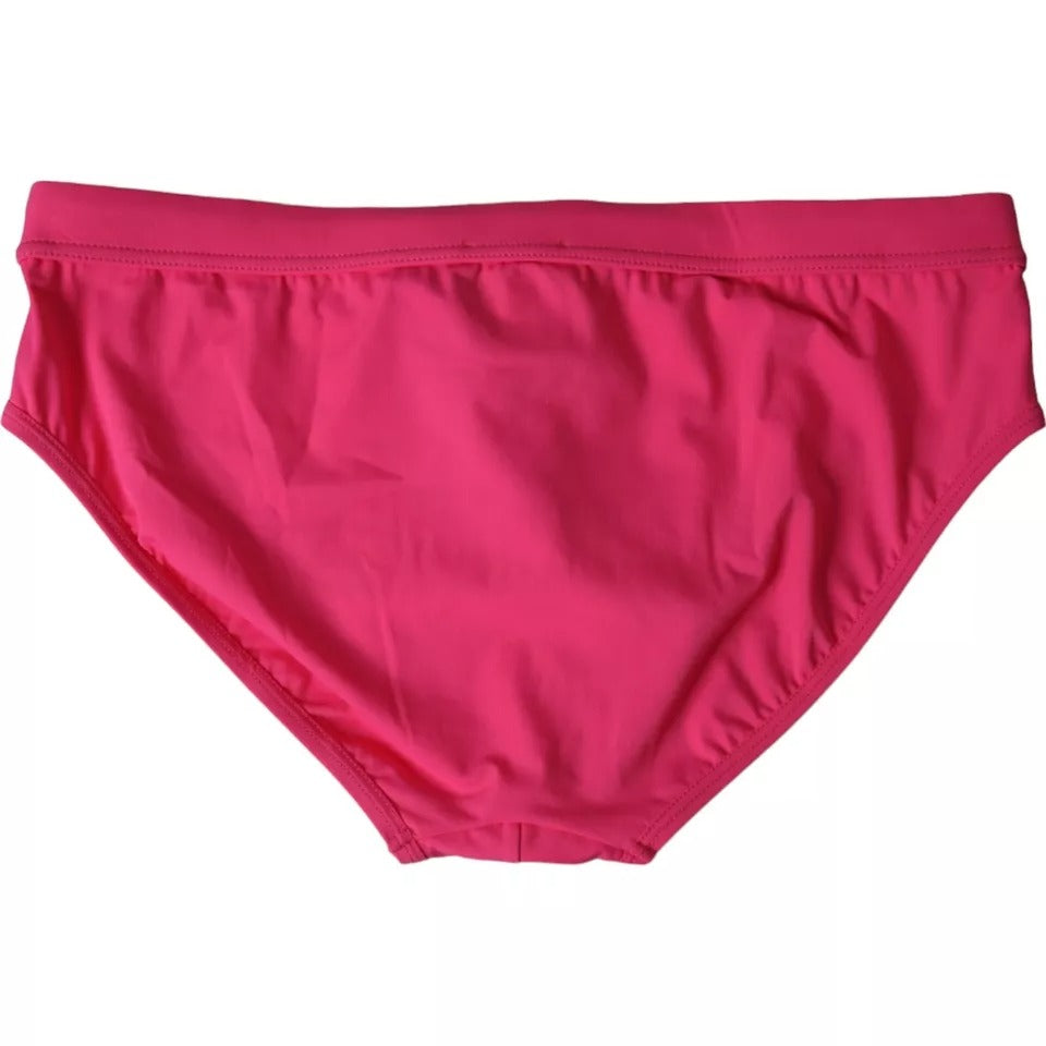 Dolce &amp; Gabbana Pink Nylon DG Logo Beachwear Shorts Купальники чоловічі