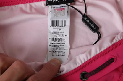 Dolce &amp; Gabbana Pink Nylon DG Logo Beachwear Shorts Купальники чоловічі