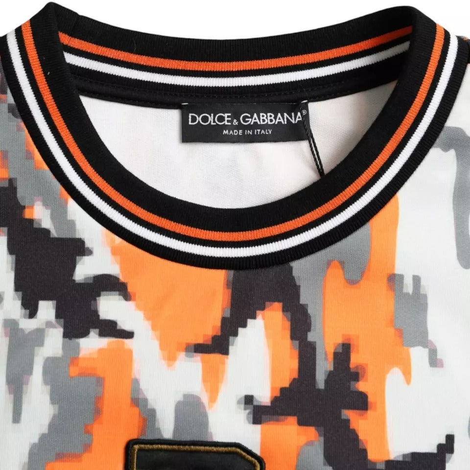Багатоколірний пуловер з круглим вирізом і камуфляжним камуфляжем Dolce &amp; Gabbana