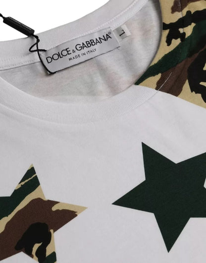 Чоловіча футболка Dolce &amp; Gabbana з круглим вирізом із камуфляжними зірками