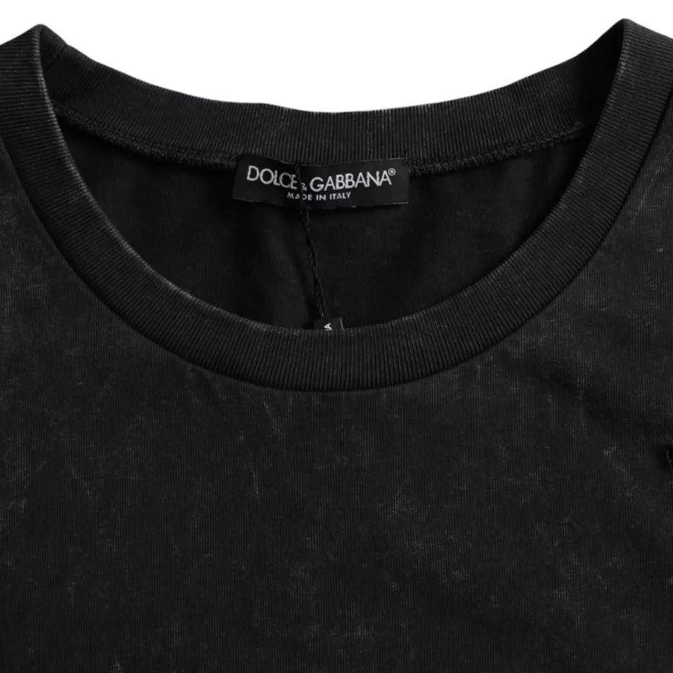 Бавовняна футболка з круглим вирізом і принтом Dolce &amp; Gabbana