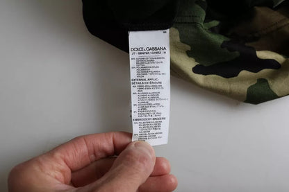 Багатобарвна камуфляжна чоловіча футболка Dolce &amp; Gabbana з круглим вирізом