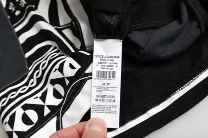 Чорна бавовняна футболка Dolce &amp; Gabbana з короткими рукавами та графічним принтом